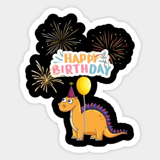 "Happy birthday" dinosaur Sticker